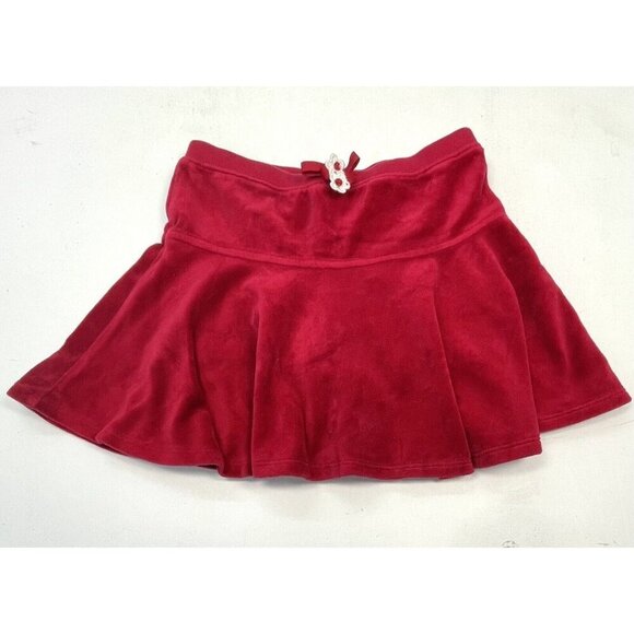 GYMBOREE Girls SIZE 7 Red Flower Velour SKORT Skirt Fall 2009 Holiday Panda EUC - Picture 1 of 7